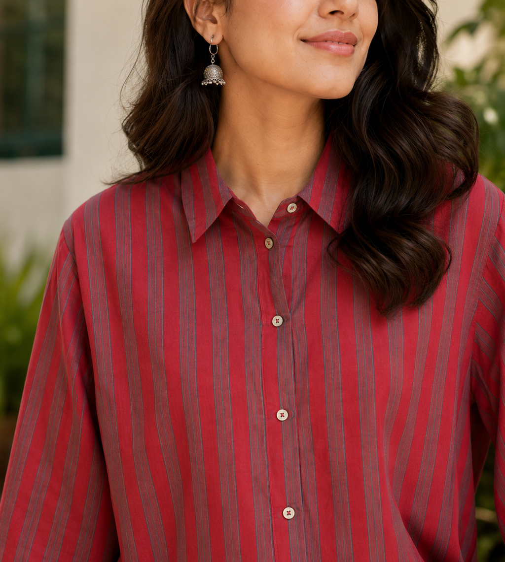 Handloom Cotton Stripe Shirt
