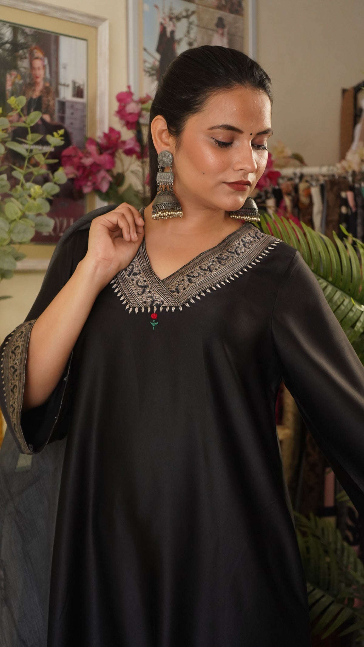 Noir Heritage Silk Kurta Set