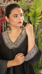 Noir Heritage Silk Kurta Set
