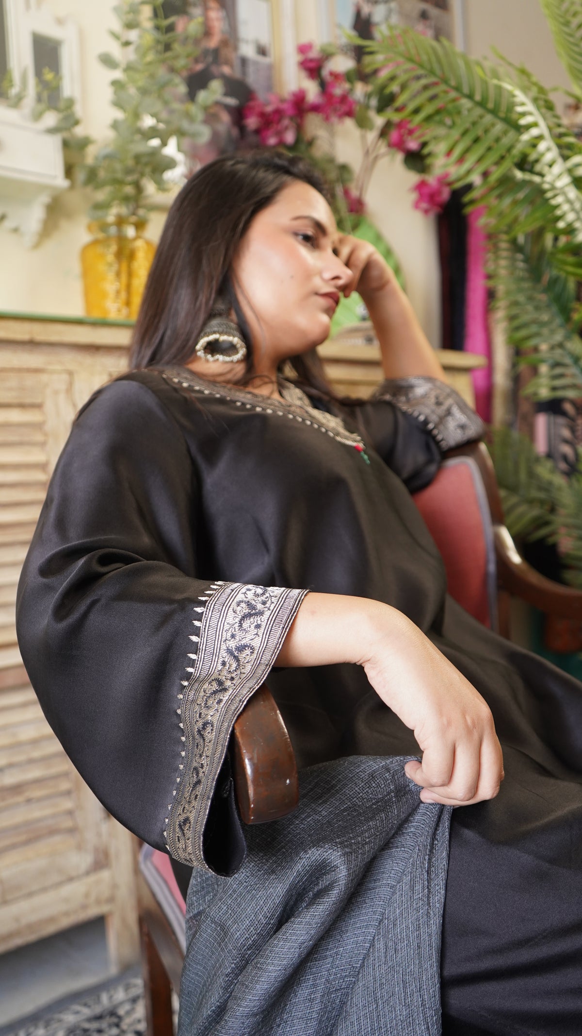 Noir Heritage Silk Kurta Set