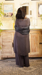 Slate Grey Embellished Kurta Set
