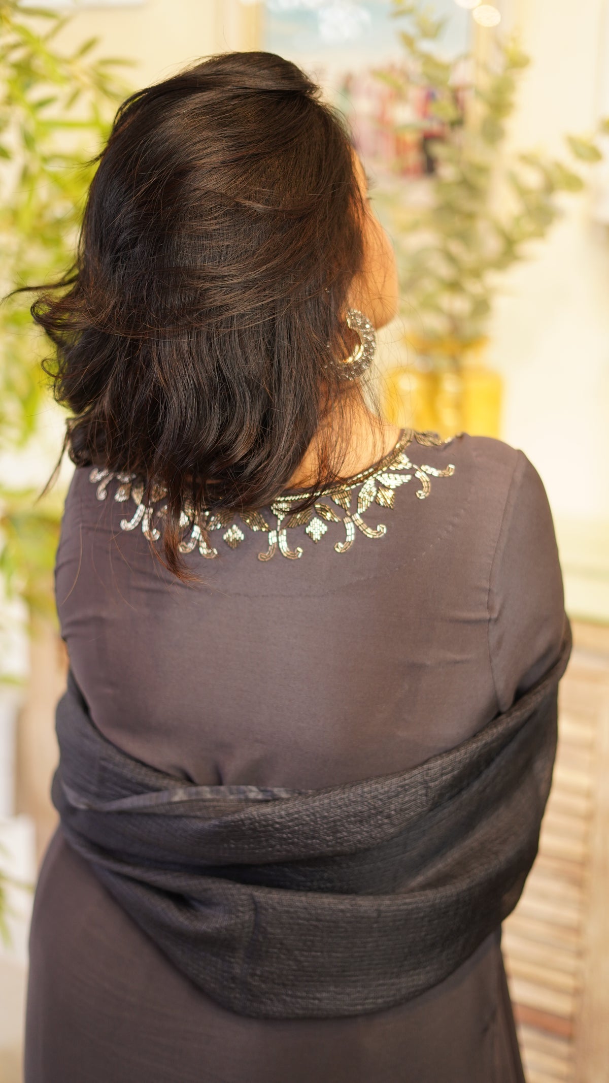 Slate Grey Embellished Kurta Set