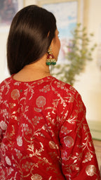 Gulnaar Silk Brocade Kurta Set