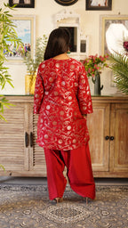 Gulnaar Silk Brocade Kurta Set