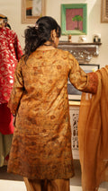 Rust Heritage Khata Silk Kurta Set