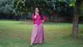 Mauve Heritage Brocade Skirt