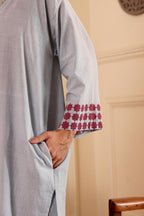 Elegant Floral block printed Cotton Kurti