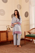 Elegant Floral block printed Cotton Kurti