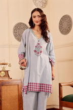 Elegant Floral block printed Cotton Kurti