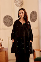 Black Butta Cotton jamdani Co-ord Set