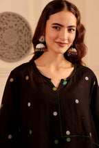 Black Butta Cotton jamdani Co-ord Set