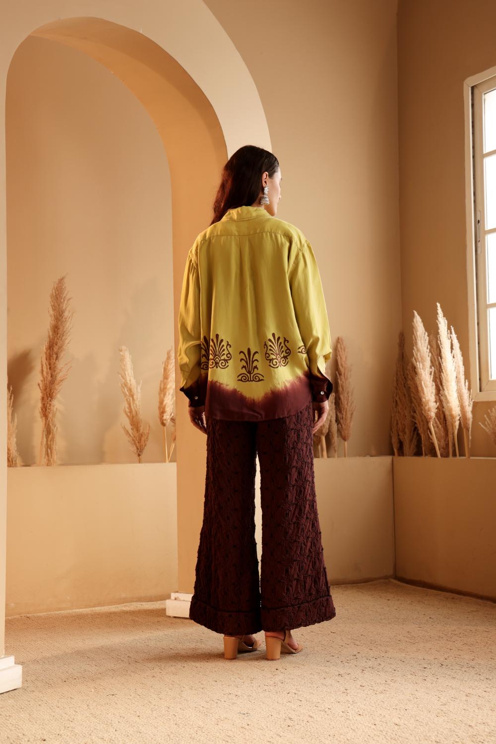 Women's Lime Green Ombre Shirt