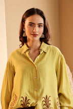 Women's Lime Green Ombre Shirt