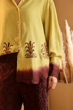 Women's Lime Green Ombre Shirt