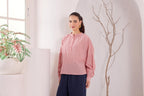 Women's Pink Striped Cotton Tunic