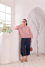Women's Pink Striped Cotton Tunic