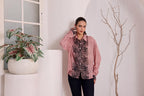Women's Pink Floral Printed Cotton mulmul Shirt