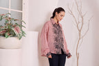 Women's Pink Floral Printed Cotton mulmul Shirt