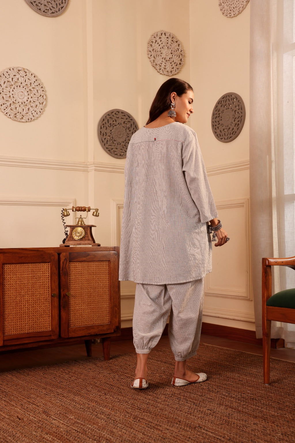 Handloom Cotton Y/D Stripe Co-ord Set