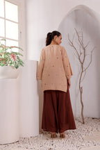 Cotton Jamdani Short Kurta & Cotton Pant Set