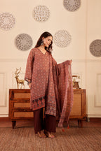 Ikkat Print Cotton Modal Suit with pant and dupatta