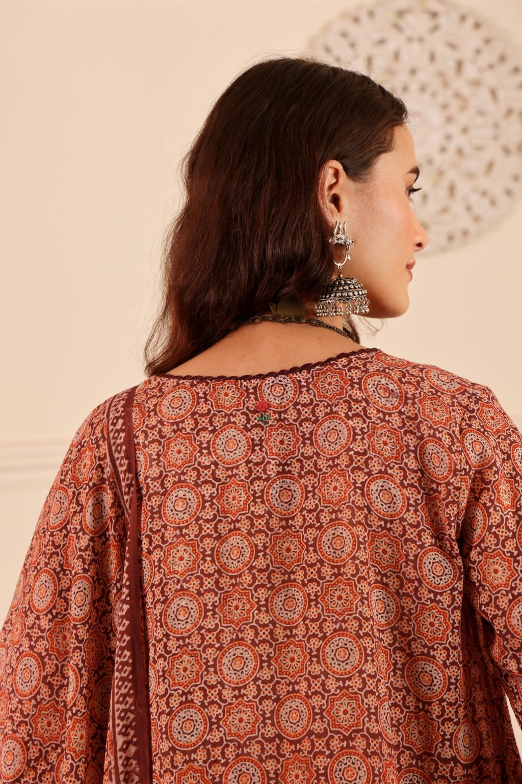 Ikkat Print Cotton Modal Suit with pant and dupatta