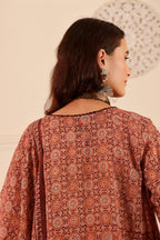 Ikkat Print Cotton Modal Suit with pant and dupatta