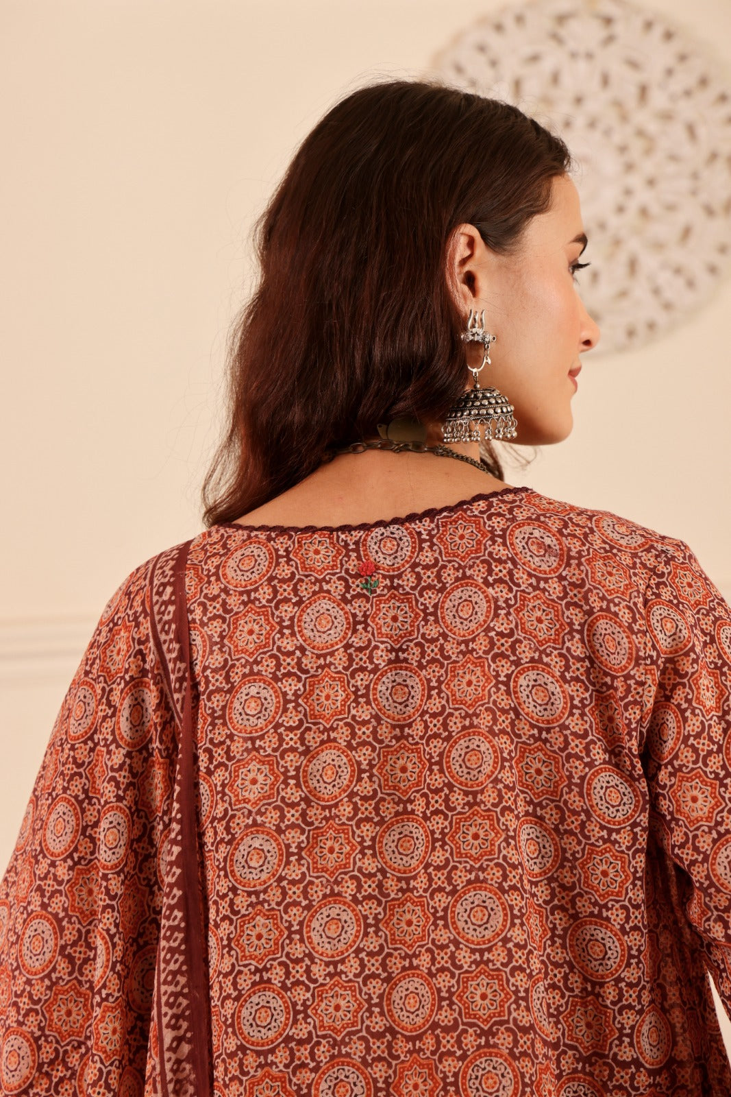 Ikkat Print Cotton Modal Suit with pant and dupatta