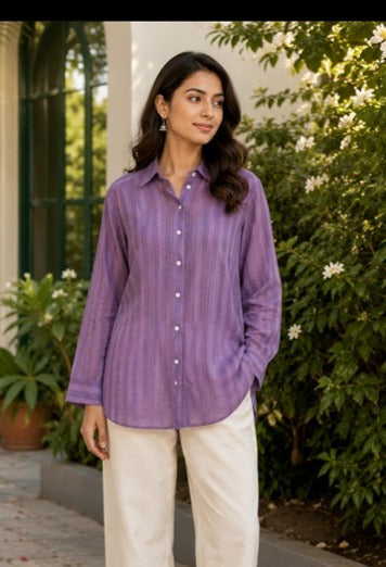 Handloom Cotton Stripe Shirt