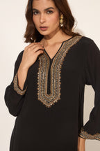 Viscose Crepe Hand-Worked Kurta Set