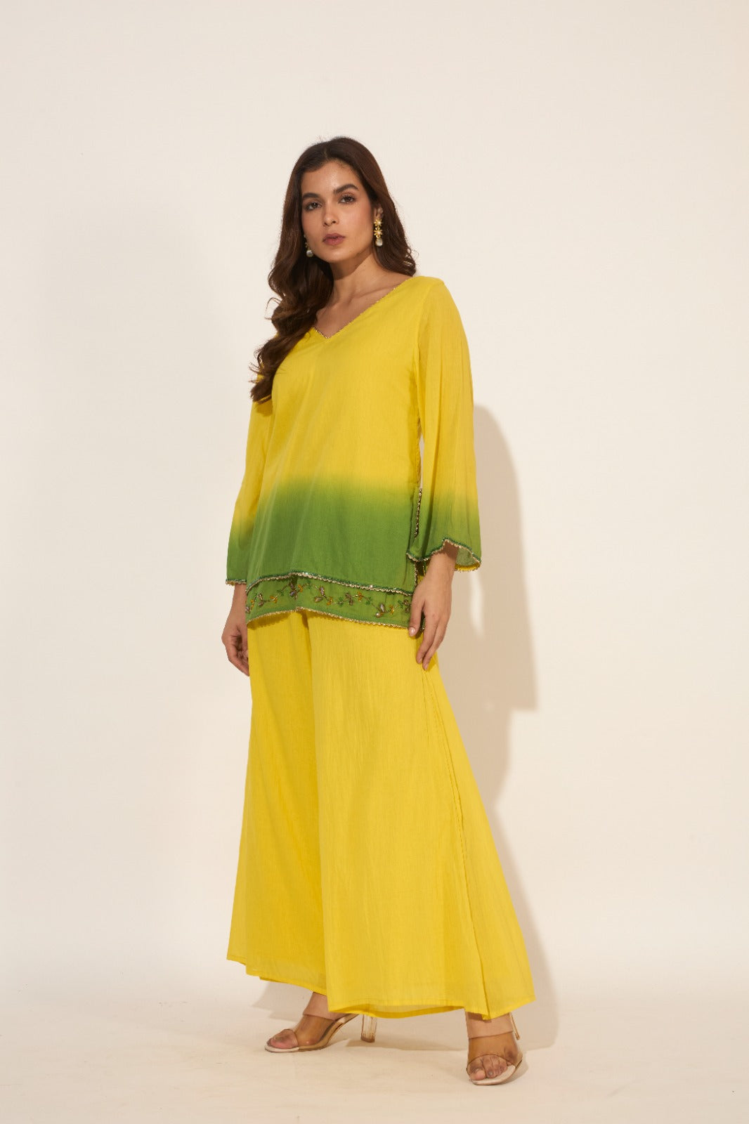 Cotton Mulmul Double-Layer short Kurta Set