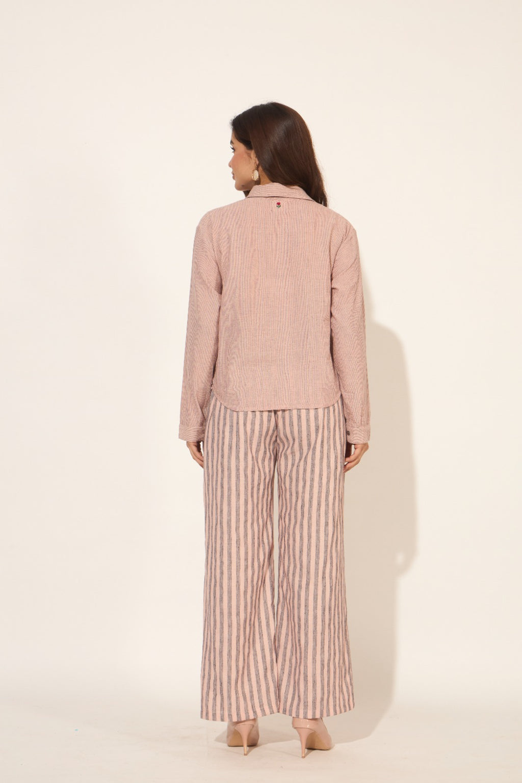 Handloom Cotton Y/d Striped Cord Set