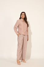 Handloom Cotton Y/d Striped Cord Set