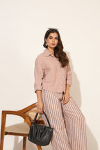 Handloom Cotton Y/d Striped Cord Set