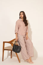 Handloom Cotton Y/d Striped Cord Set