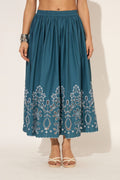 Cotton Poplin Schiffli Skirt