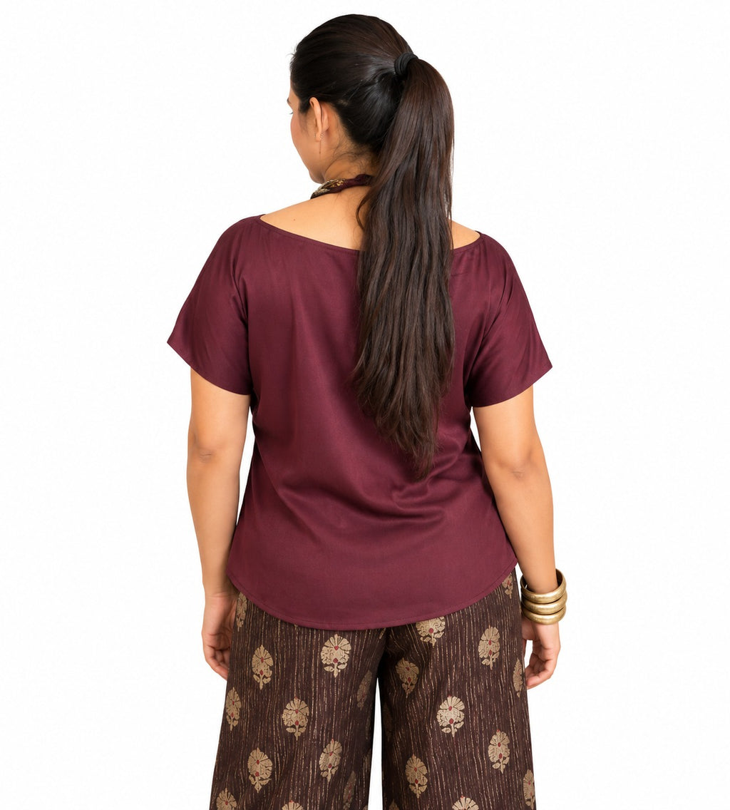 Silk Satin Wrap Top
