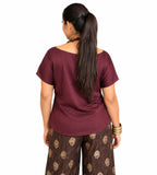 Silk Satin Wrap Top