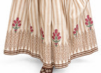 Hand Block Printed Cotton yarn dyed Stripe Skirt