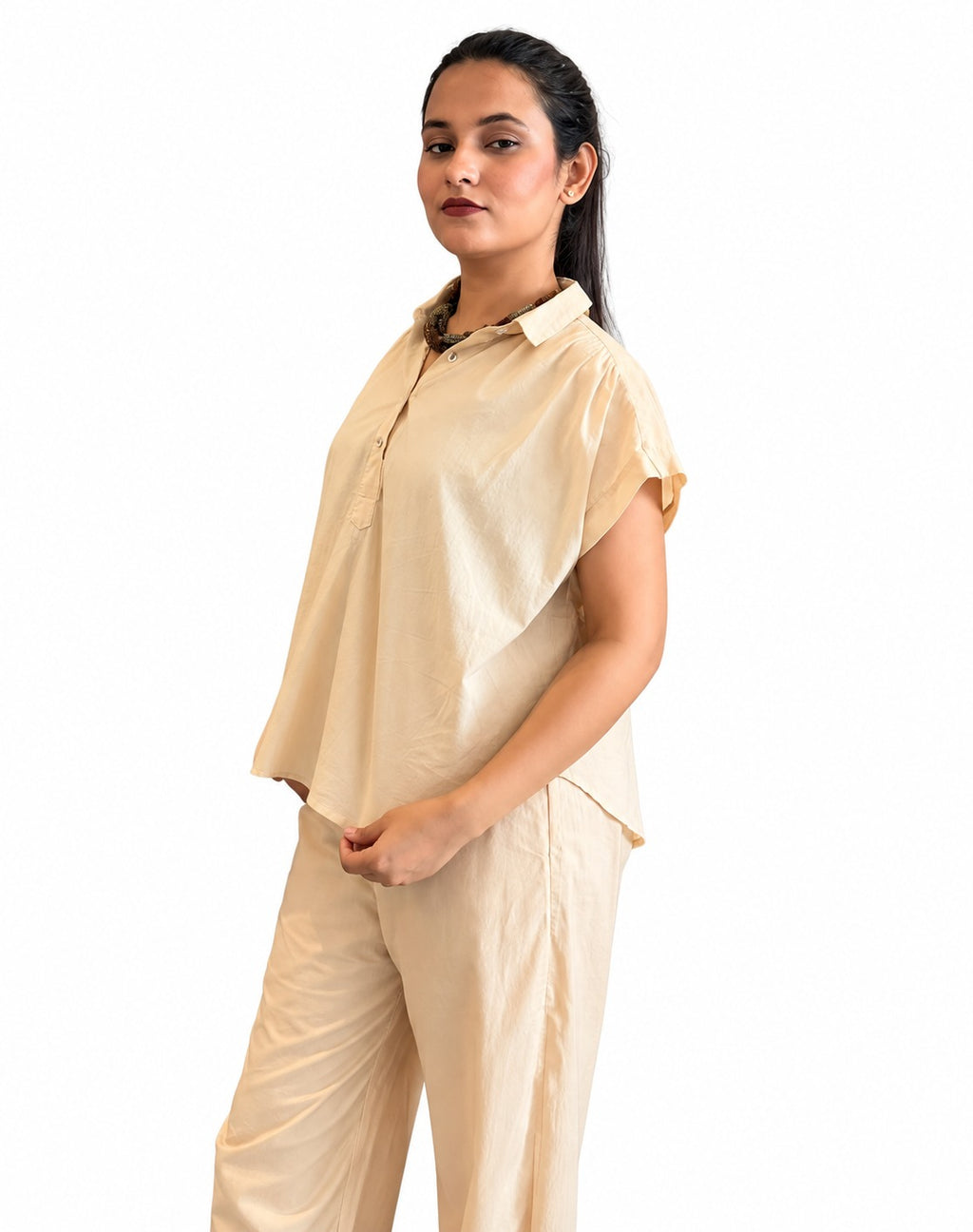 Cotton Poplin Schiffli pant