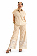 Cotton Poplin Schiffli pant