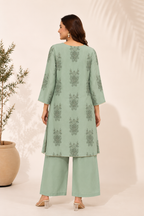 Sage Green Computer-Embroidered Kurta Set